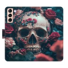 iSaprio Skull in Roses 02 flip tok Samsung Galaxy S21