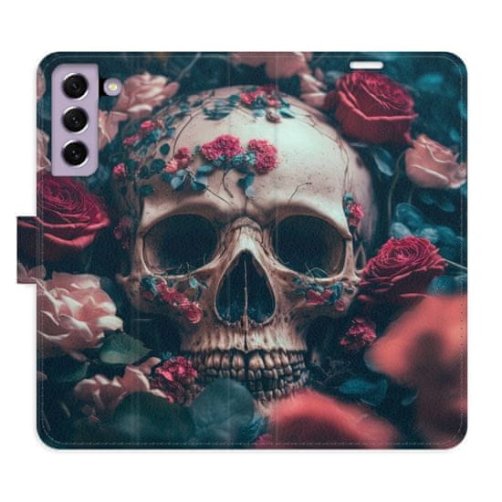 iSaprio Skull in Roses 02 flip tok Samsung Galaxy S21 FE 5G