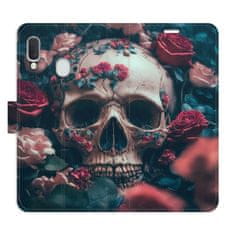 iSaprio Skull in Roses 02 flip tok Samsung Galaxy A20e