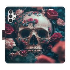 iSaprio Skull in Roses 02 flip tok Samsung Galaxy A32