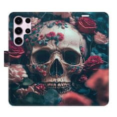 iSaprio Skull in Roses 02 flip tok Samsung Galaxy S23 Ultra