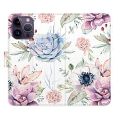 iSaprio Succulents Pattern flip tok Apple iPhone 14 Pro Max