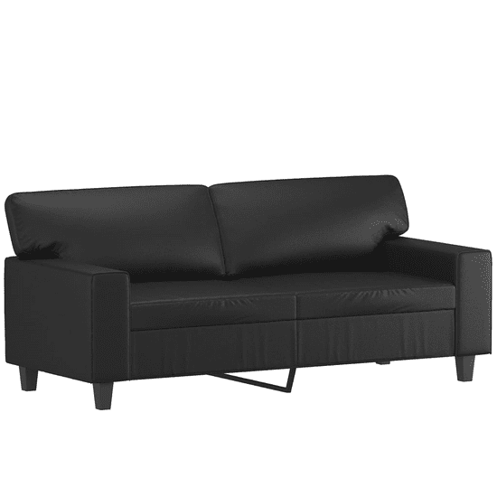 Vidaxl 2 személyes fekete műbőr kanapé 140 cm (359417)