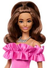 Mattel Barbie Modell baba - rózsaszín ruha fodrokkal FBR37