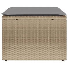 Greatstore bézs polyrattan kerti szék párnával 55 x 55 x 37 cm