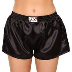 Styx 3PACK női klasszikus boxeralsó klasszikus gumi szatén fekete (3L0960) - méret M