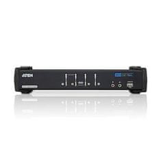 Aten 4 portos KVM DVI Dual Link kapcsoló hanggal CS1784A CS1784A