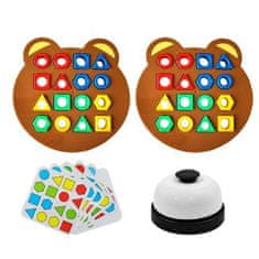 JOJOY® Interaktív társasjáték gyerekeknek, készségfejlesztő játék gyerekeknek, mackó formájó gyerek játék (társasjáték + csengő) | TEDDYBELL