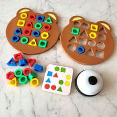 JOJOY® Interaktív társasjáték gyerekeknek, készségfejlesztő játék gyerekeknek, mackó formájó gyerek játék (társasjáték + csengő) | TEDDYBELL