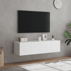 Vidaxl 2 db fehér falra szerelhető TV-szekrény LED-ekkel 60x35x31 cm (837268)