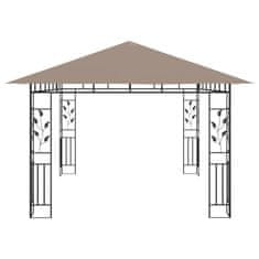 Vidaxl tópszínű pavilon szúnyoghálóval 4 x 3 x 2,73 m 180 g/m² 312252