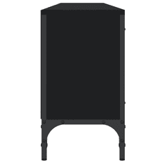 Vidaxl fekete szerelt fa TV-szekrény fiókkal 200 x 25 x 44 cm (838988)