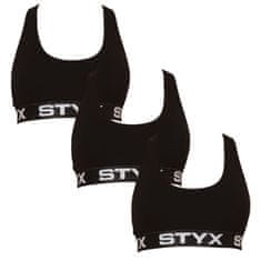 Styx 3PACK női melltartó sport fekete (3IP0960) - méret M