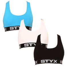 Styx 3PACK női sportmelltartó többszínű (3IP09019) - méret L