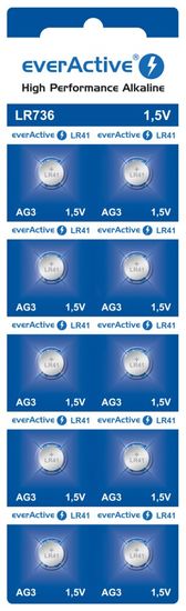 WOWO EverActive alkáli elem G3 LR736, 10 db bliszterben