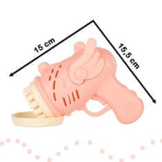 WOWO Rózsaszín szappanbuborék pisztoly szárnyakkal