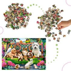 WOWO CASTORLAND Puzzle 180 darab - Állatok a parkban, Játék 7 év felettieknek