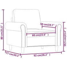 Vidaxl barna bársony kanapéfotel 60 cm 359516