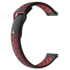 BStrap Silicone Sport szíj Xiaomi Amazfit GTR Mini, black/red