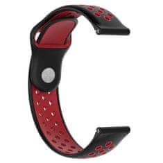 BStrap Silicone Sport szíj Xiaomi Amazfit GTR Mini, black/red