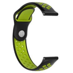 BStrap Silicone Sport szíj Xiaomi Amazfit GTR Mini, black/Green