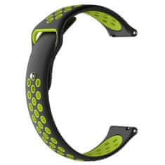 BStrap Silicone Sport szíj Xiaomi Amazfit GTR Mini, black/Green