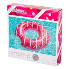 WOWO Bestway Pink Donut felfújható úszógyűrű 107 cm, max. 100 kg - 36118