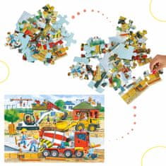 WOWO CASTORLAND Maxi Puzzle Építési helyszín - 40 darab 4 év feletti gyermekek számára