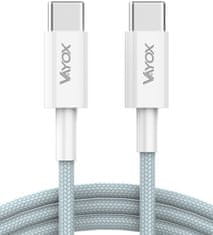 WOWO Prémium USB-C-kábel 65W 3A 1m, két USB-C véggel