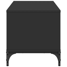 Vidaxl fekete szerelt fa/porszórt acél TV-szekrény 102 x 40 x 41 cm (842411)
