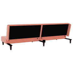 Vidaxl kétszemélyes rózsaszín bársony kanapéágy két párnával (375913)