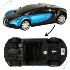 WOWO RC Bugatti Veyron 1.24 Blue - távirányítós autó jogosítvánnyal