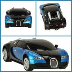 WOWO RC Bugatti Veyron 1.24 Blue - távirányítós autó jogosítvánnyal