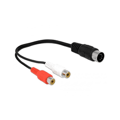 DELOCK DIN Cable diode plug 5 pin to 2 x RCA female 20 cm (85835)