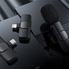 MG K1 Lavalier mikrofon USB-C 2ks, fekete