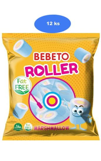 Bebeto  habzselé Marshmallow Roller 60g (12 db-os csomag)