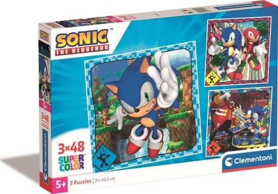Clementoni Sonic puzzle 3x48 darab