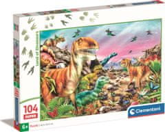 Clementoni A dinoszauruszok földje puzzle 104 darab