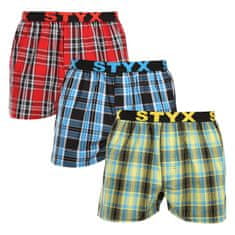 Styx 3PACK Tarka férfi klasszikus boxeralsó sport gumi (3B102123) - méret XXL