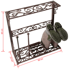 Esschert Design S-es méretű öntöttvas csizmatartó LH58 (411474)