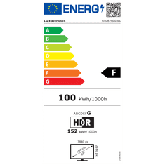 LG 65UR76003LL televízió 165,1 cm (65") 4K Ultra HD Smart TV Fekete (65UR76003LL)