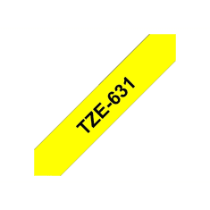 BROTHER laminated tape TZe-631 - Black on yellow (TZE631)