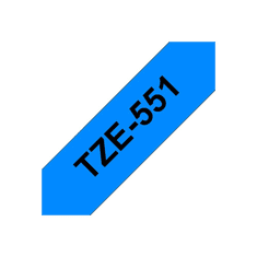 BROTHER laminated tape TZe-551 - Black on blue (TZE551)