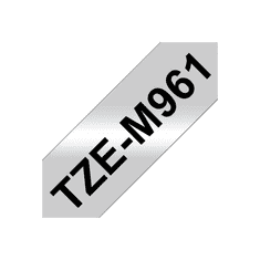 BROTHER laminated tape TZEM961 - 36 mm - Black on silver matte (TZEM961)