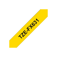 BROTHER flexible ID tape - Black on yellow (TZEFX631)
