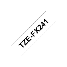 BROTHER flexible ID tape TZe-FX241 - Black on white (TZEFX241)