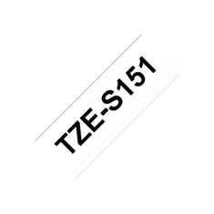 BROTHER laminated tape TZe-S151 - Black on clear (TZES151)
