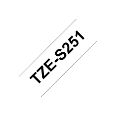 BROTHER laminated tape TZe-S251 - Black on white (TZES251)