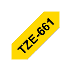 BROTHER laminated tape TZe-661 - Black on yellow (TZE661)