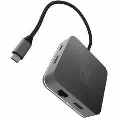 HUB 6Port 3xUSB3.0 HDMI 4K 60Hz USB-C Ethernet Grey (AK61)